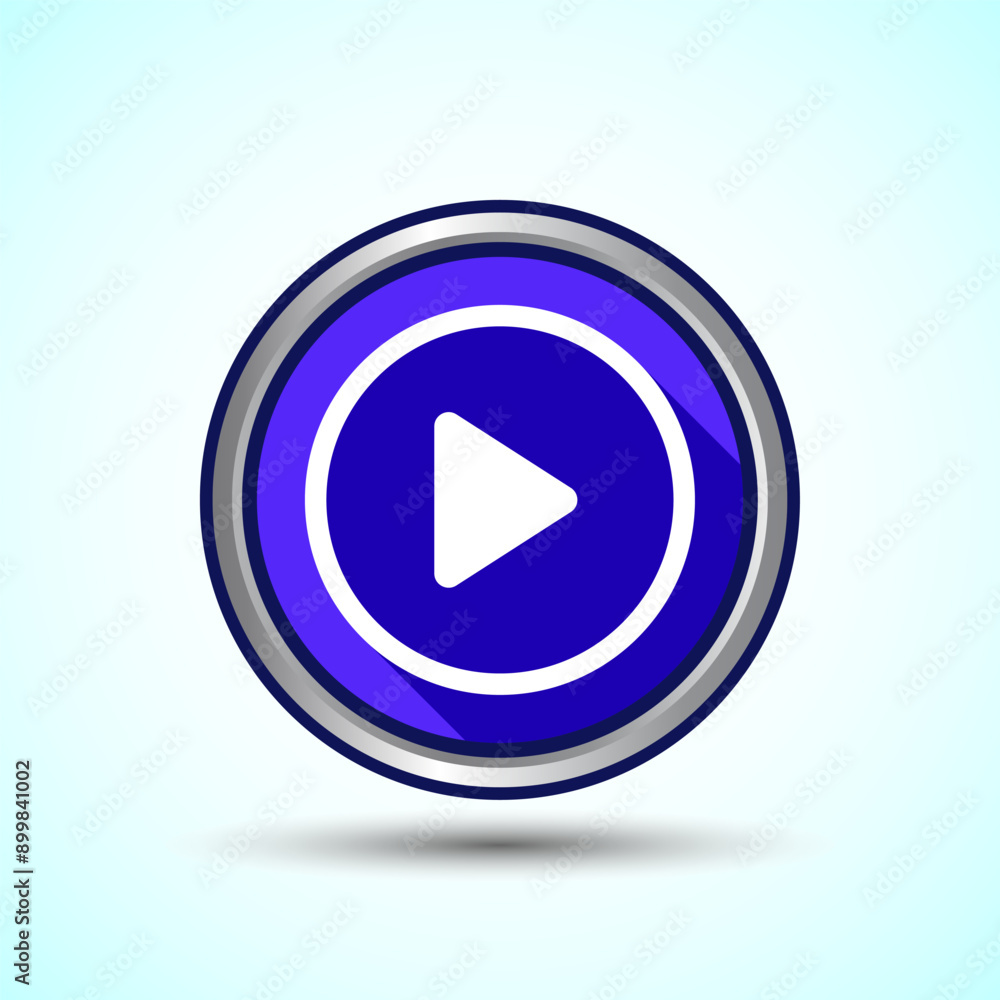 Play Icon Button Design Illustration. Audio or Video Play Media Symbol Play Icon Button Design Illustration. Audio or Video Play Media Symbol