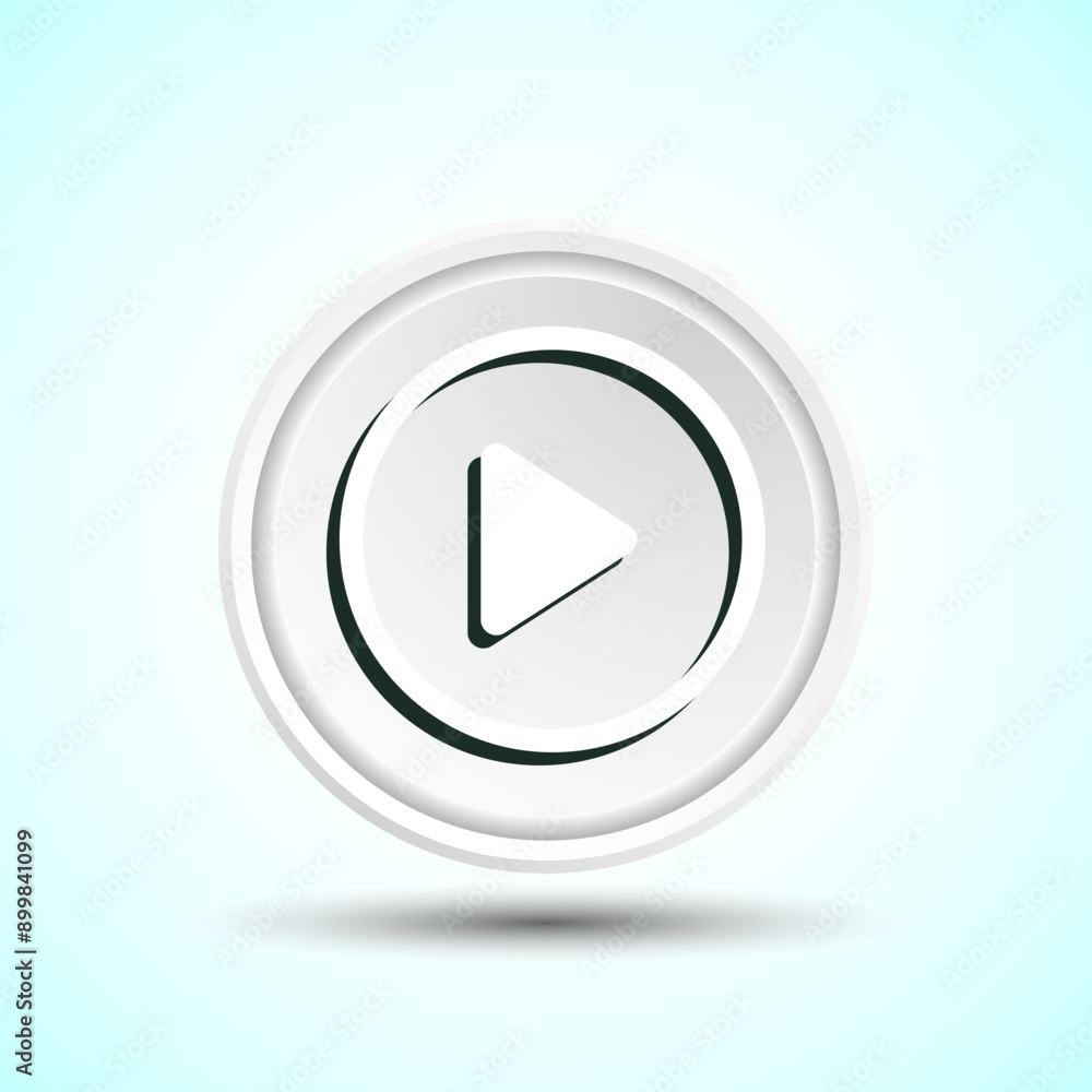 Play Icon Button Design Illustration. Audio or Video Play Media Symbol Play Icon Button Design Illustration. Audio or Video Play Media Symbol