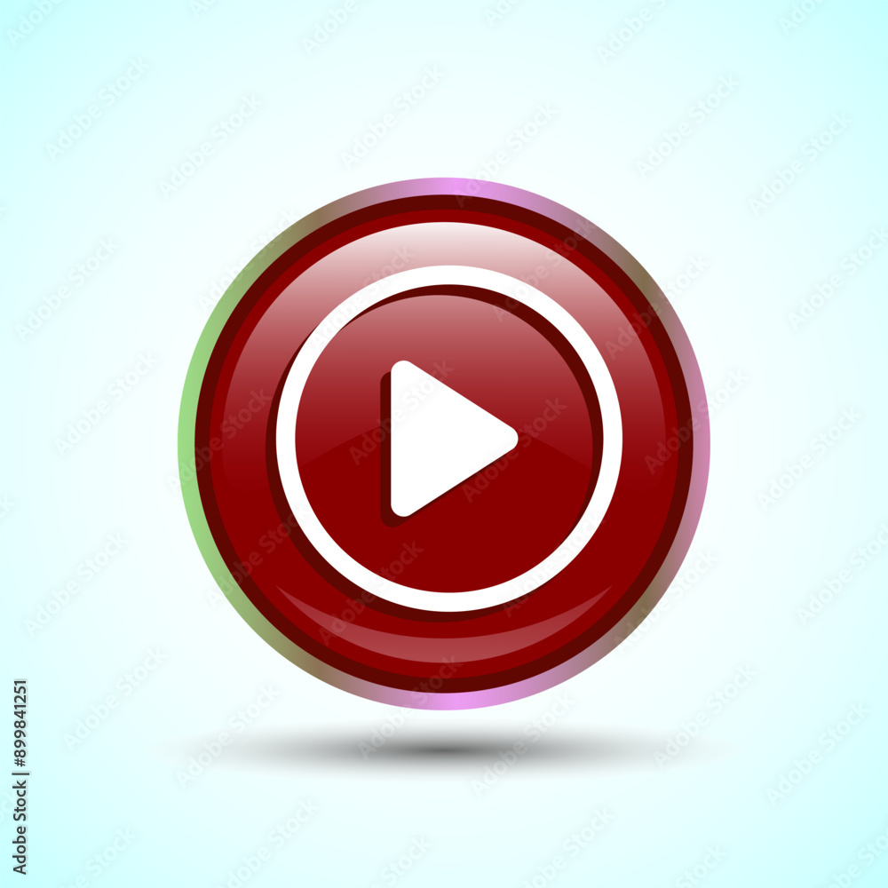 Play Icon Button Design Illustration. Audio or Video Play Media Symbol Play Icon Button Design Illustration. Audio or Video Play Media Symbol