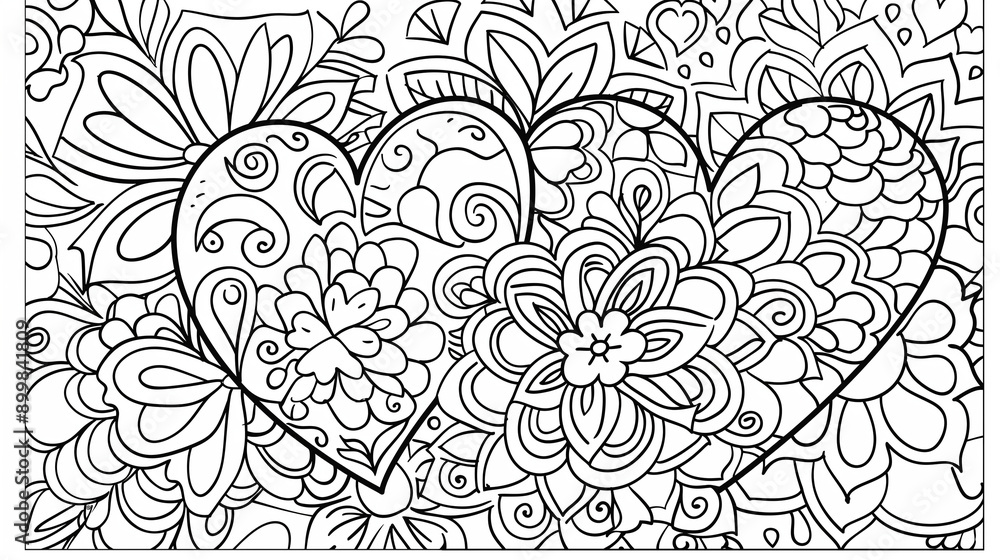 Adult colouring book page Adult colouring book page