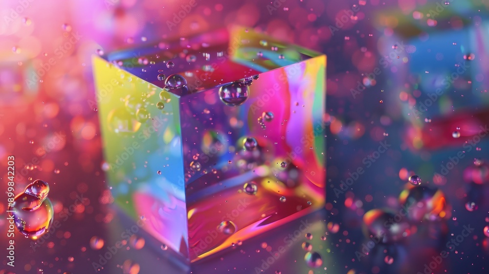 abstract colorful square cube shape, cinema , ambient occlusion, render, maya, vibrant, particles around, little liquid AI generated abstract colorful square cube shape, cinema , ambient occlusion, render, maya, vibrant, particles around, little liquid AI generated