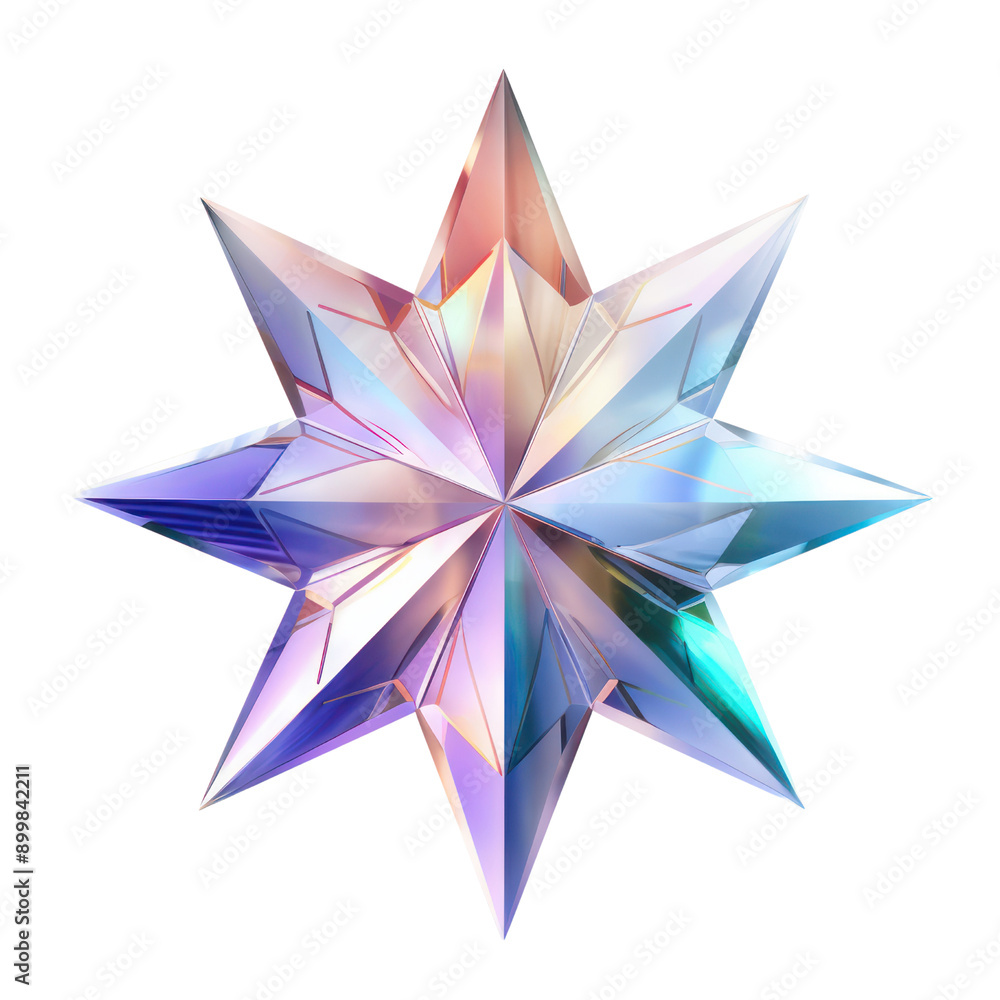 eight-pointed star crystal 3D transparent background eight-pointed star crystal 3D transparent background