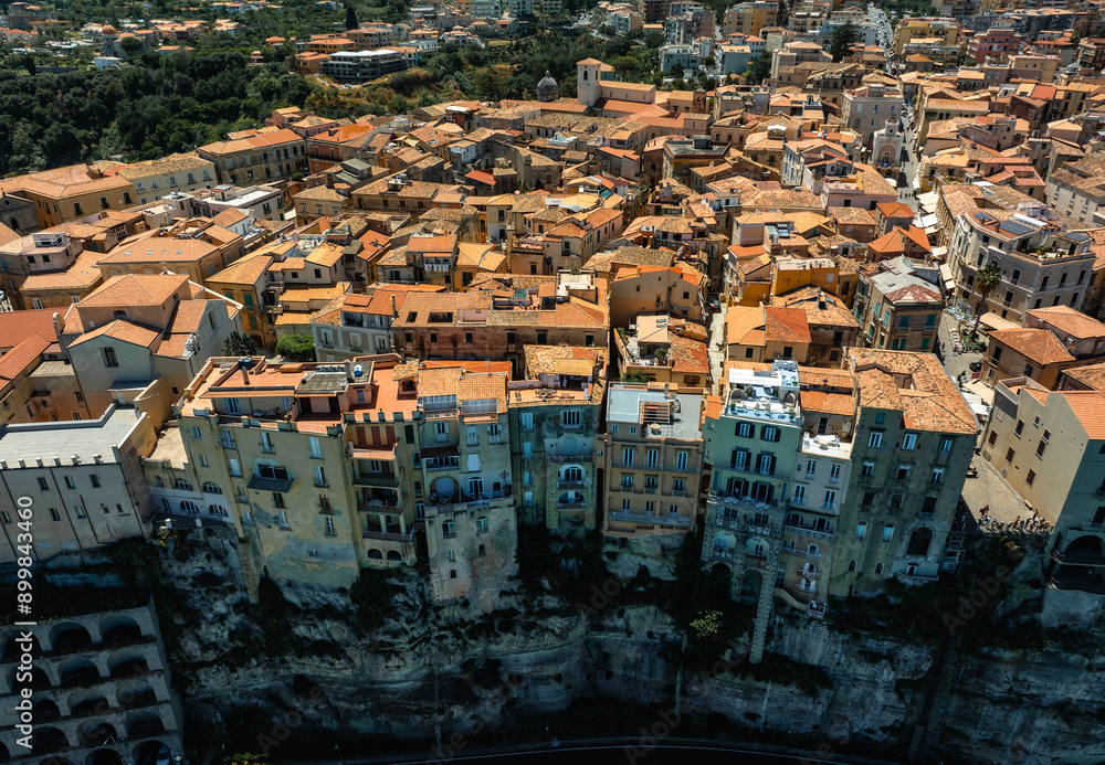Fototapeta premium aerial photo with drone of Tropea in Calabria Italy