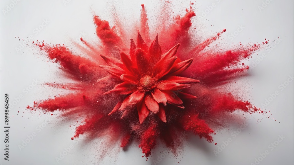 Red Flower Explosion in a Burst of Color, Color Splash, Red Powder, Artistic Photography , Photography, Fine Art, Art Red Flower Explosion in a Burst of Color, Color Splash, Red Powder, Artistic Photography , Photography, Fine Art, Art