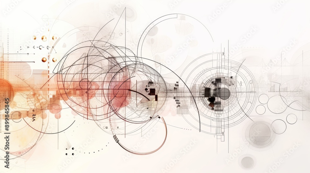Elegant, minimalist technical diagram featuring intersecting circles and lines in soft tones, set against a white background. Perfect for abstract, design, and educational uses. Elegant, minimalist technical diagram featuring intersecting circles and lines in soft tones, set against a white background. Perfect for abstract, design, and educational uses.