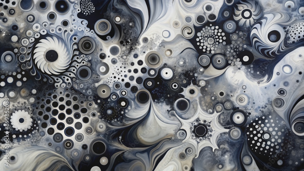 Abstract Swirls and Circular Forms in Black and White, abstract , swirl , circles , black and white Abstract Swirls and Circular Forms in Black and White, abstract , swirl , circles , black and white