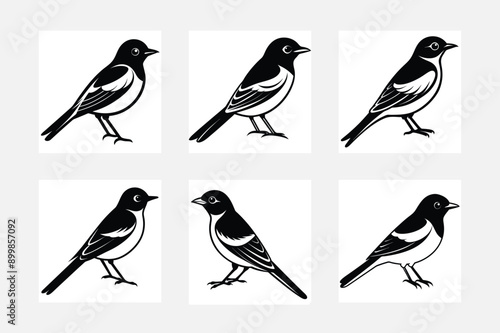 Wallpaper Mural minimalist and stylish depiction of a bird in silhouette. Torontodigital.ca