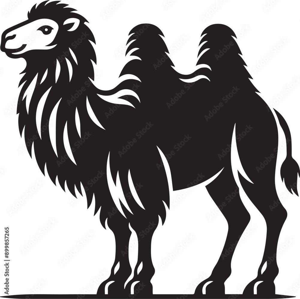 Bactrian camel icon isolated on a white background. Bactrian camel logo illustration. Bactrian camel icon isolated on a white background. Bactrian camel logo illustration.