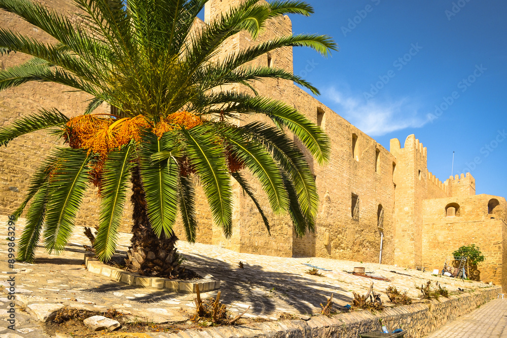 The kasbah defensive walls in the medina of Sousse, Tunisia. The kasbah defensive walls in the medina of Sousse, Tunisia.