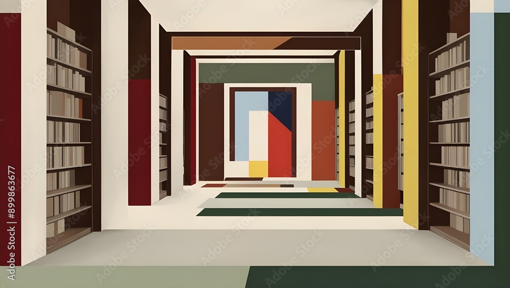 old library interior Generative AI old library interior Generative AI