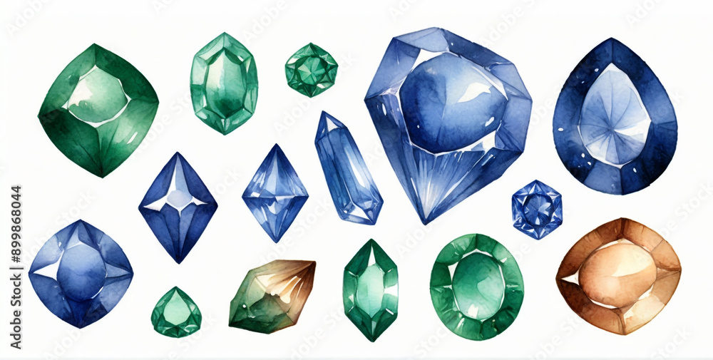 Fototapeta premium blue and green diamond