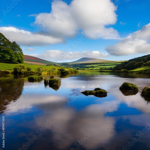 lake and mountains