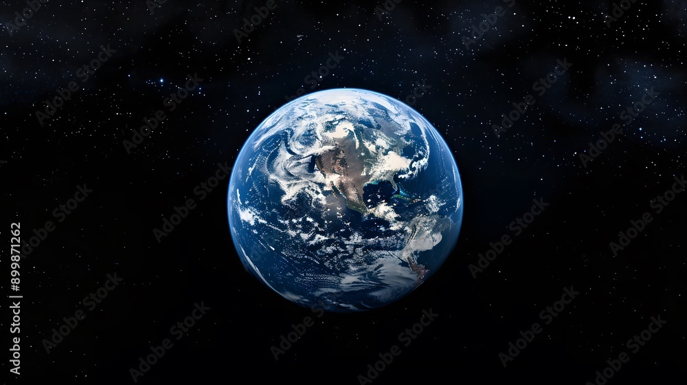 Stunning high resolution photograph of Earth in space Stunning high resolution photograph of Earth in space