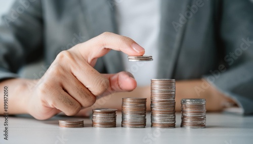 Image of accumulating wealth multiplication savings coins