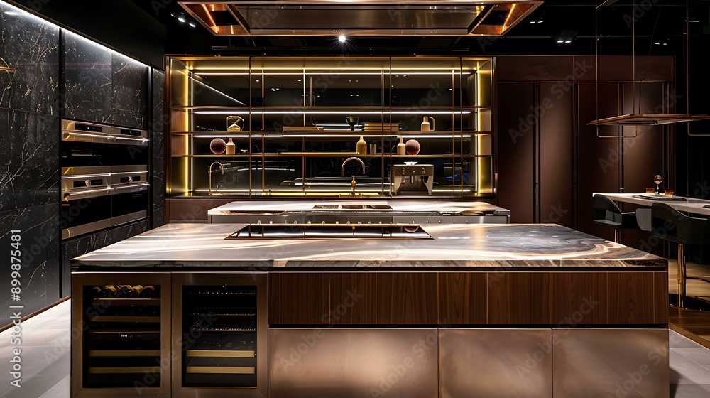 High-end kitchen with integrated appliances High-end kitchen with integrated appliances