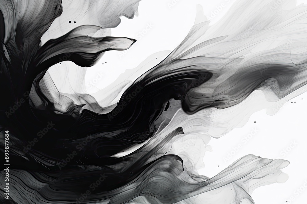 Ink Brush Strokes: Subtle black/white Gradients in splash Ink Brush Strokes: Subtle black/white Gradients in splash
