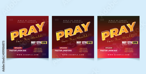 Church flyer social media flyer design template 