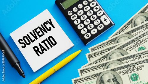 Solvency ratio is shown using the text