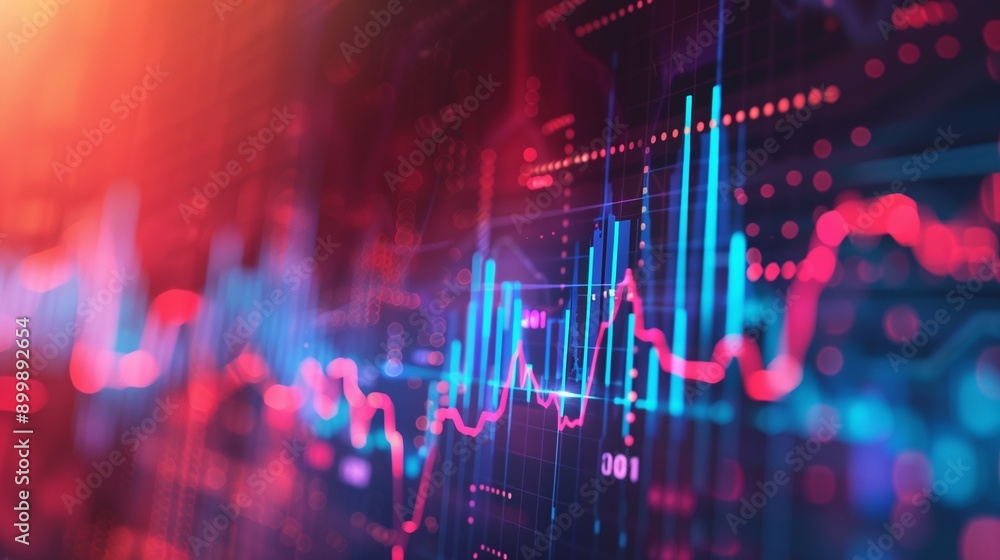 Create a dynamic, vibrant digital financial chart that forms an abstract and sleek wallpaper design, ideal for a popular background. Create a dynamic, vibrant digital financial chart that forms an abstract and sleek wallpaper design, ideal for a popular background.