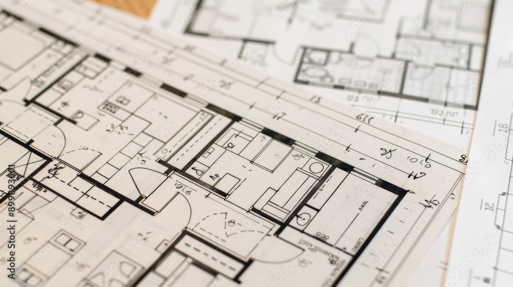 product photo of plans of real estates, blueprints AI generated product photo of plans of real estates, blueprints AI generated