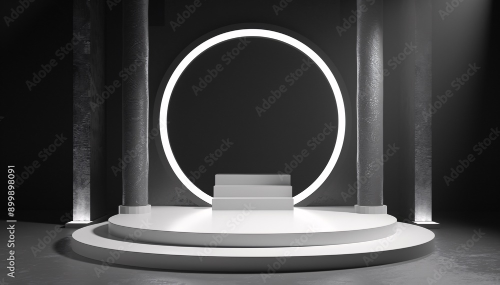 Fototapeta premium Setting the Stage Luxurious Velvet Podium Background