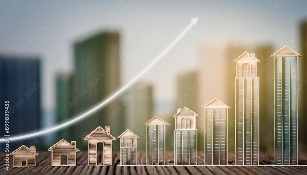 rising real estate graph rising real estate graph