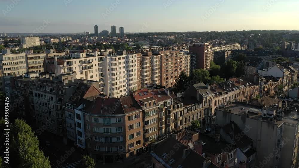 Apartment complex in a densely populated area in Brussels, Belgium. Apartment complex in a densely populated area in Brussels, Belgium.