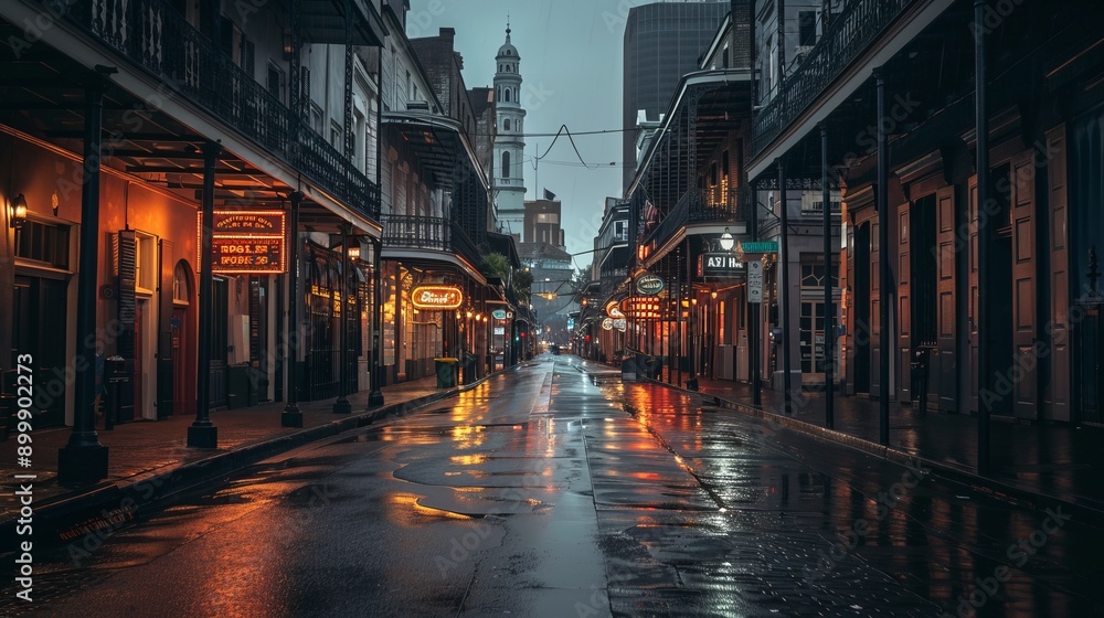 custom made wallpaper toronto digitalBourbon Street French Quarter New Orleans Louisiana.