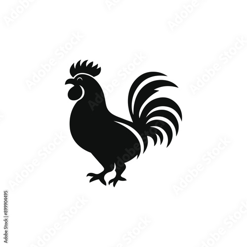 Classic Chicken Vector Design Silhouette