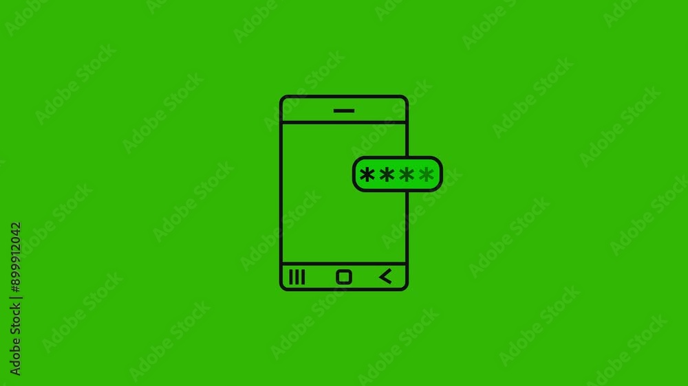 Mobile phone coming text or OTP Icon conceptual animation. Phone OTP icon concept 4k video. Mobile phone coming text or OTP Icon conceptual animation. Phone OTP icon concept 4k video.