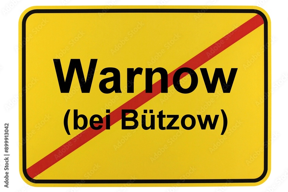 Illustration eines Ortsschildes der Gemeinde Warnow (bei Bützow) in Mecklenburg-Vorpommern Illustration eines Ortsschildes der Gemeinde Warnow (bei Bützow) in Mecklenburg-Vorpommern