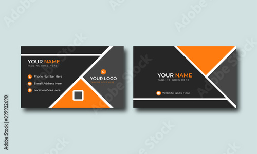 Minimalist landscape visiting card design template, adjusting any company or agency.