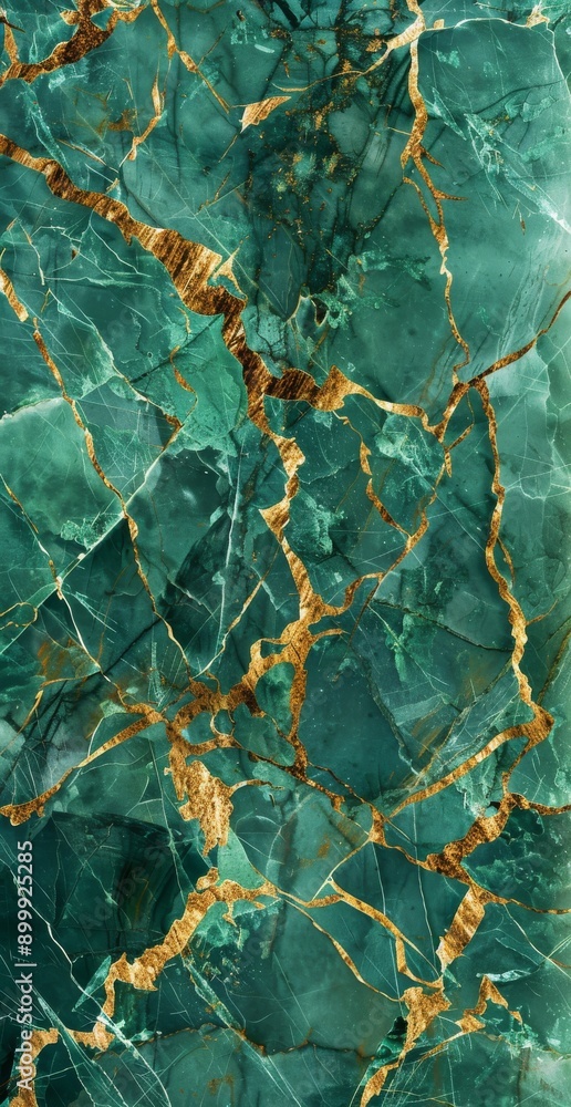 High-resolution emerald green marble texture with gold veins for luxury ...
