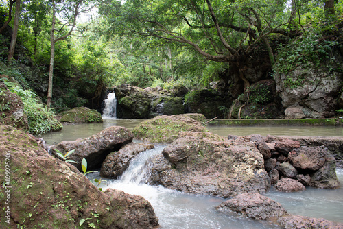 upper ghaghri waterfalls, of ghaghri river, at netarhat, jharkhand, india photo