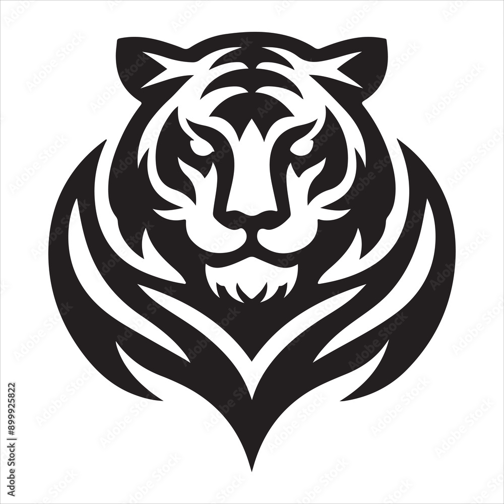 Obraz premium Customizable tiger paw print logo