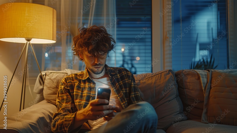 Shot of a young man using his smartphone to send text messages Shot of a young man using his smartphone to send text messages
