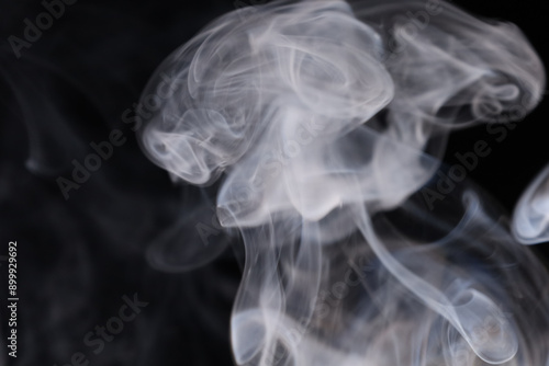 White smoke on a dark background, abstract, silver fog, minimalism, line of light