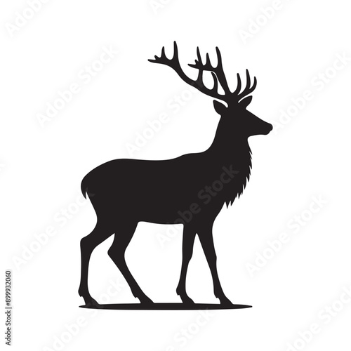 Deer silhouette vector illustration photo