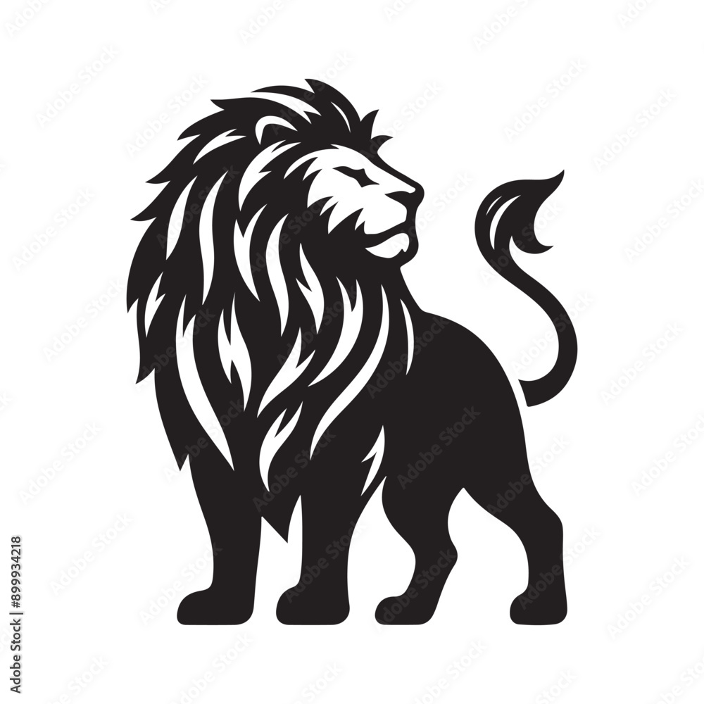 Lion silhouette vector illustration Lion silhouette vector illustration