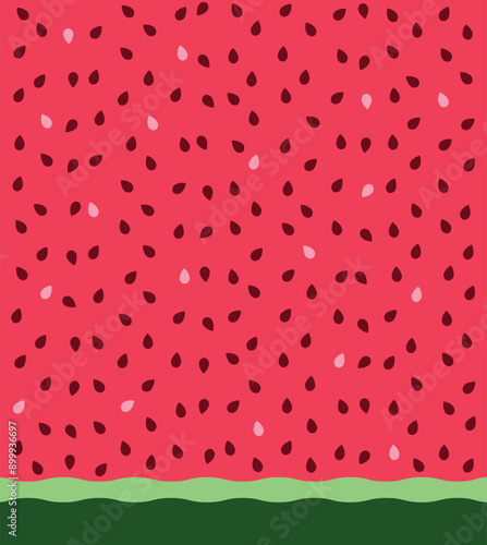 Vector Water melon Seeds Seamless Pattern for Background