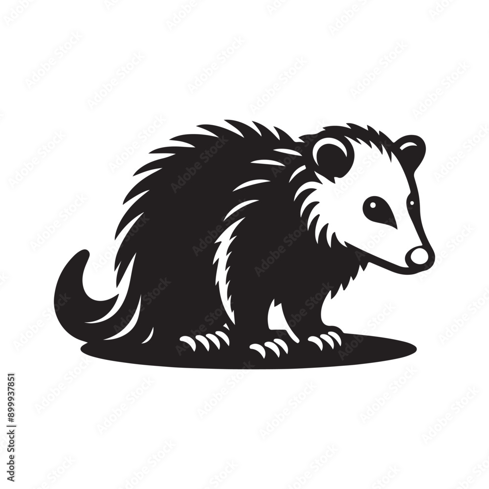 Possum silhouette vector illustration Possum silhouette vector illustration