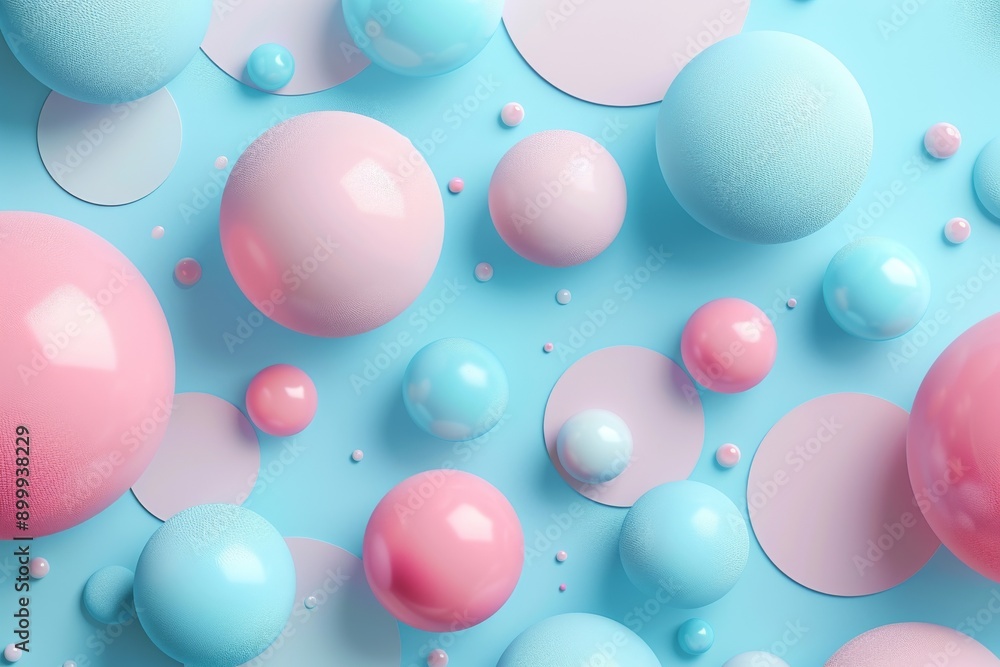 Elegant background with pastel colors and floating 3D shapes for a dreamy, abstract design Elegant background with pastel colors and floating 3D shapes for a dreamy, abstract design