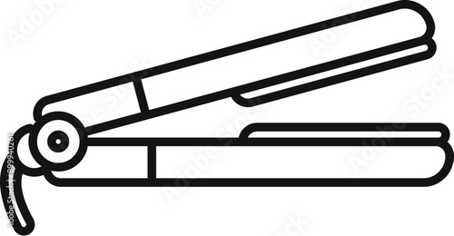 Hair straightener icon representing a hairdressing tool for beauty salons