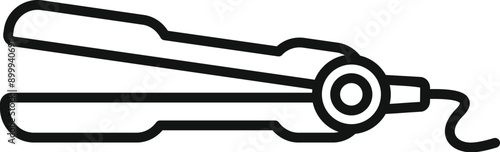 Hair straightener icon representing a hairdressing tool for straightening hair in a beauty salon