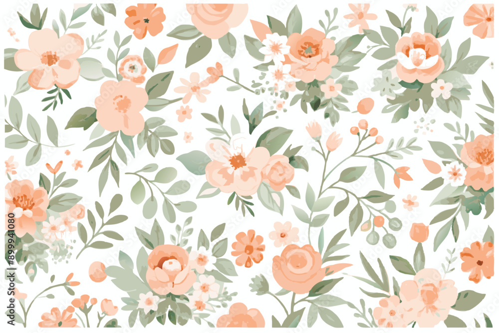 Wildflowers spring pattern Wildflowers spring pattern