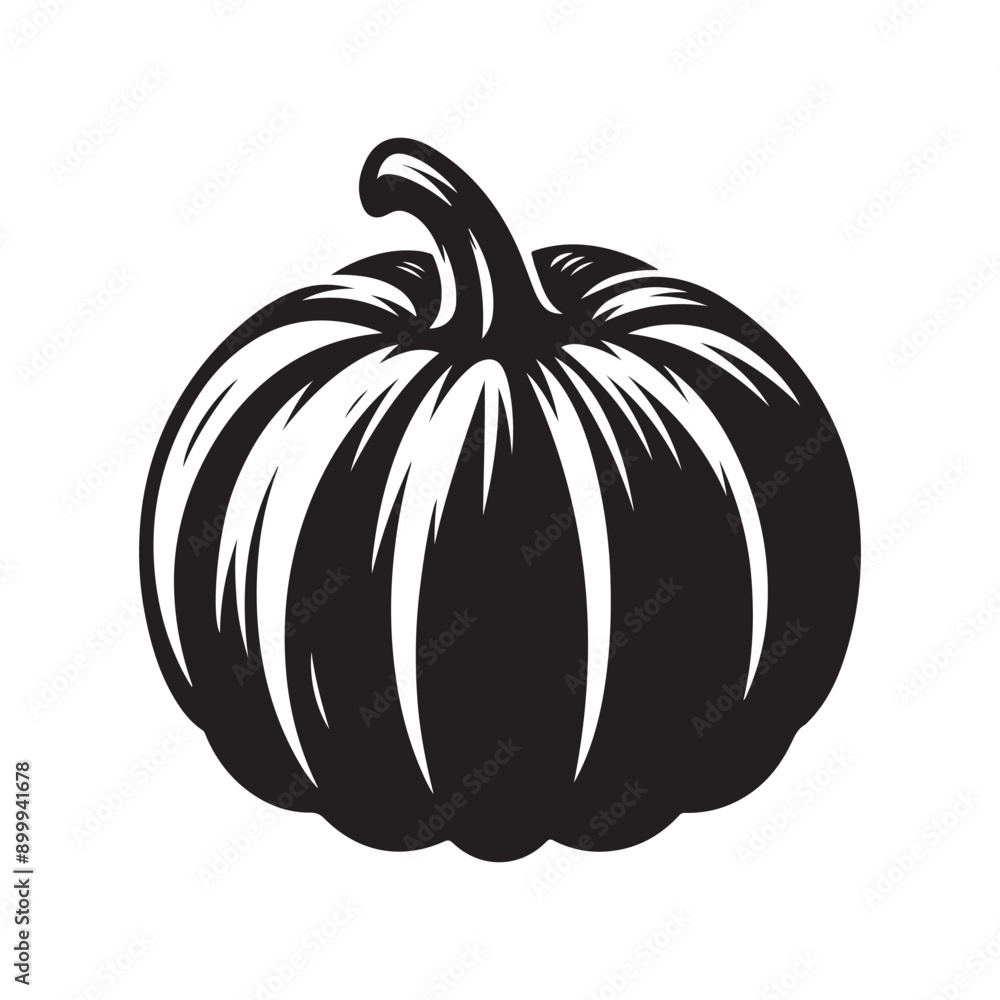 Pumpkin silhouette vector illustration Pumpkin silhouette vector illustration
