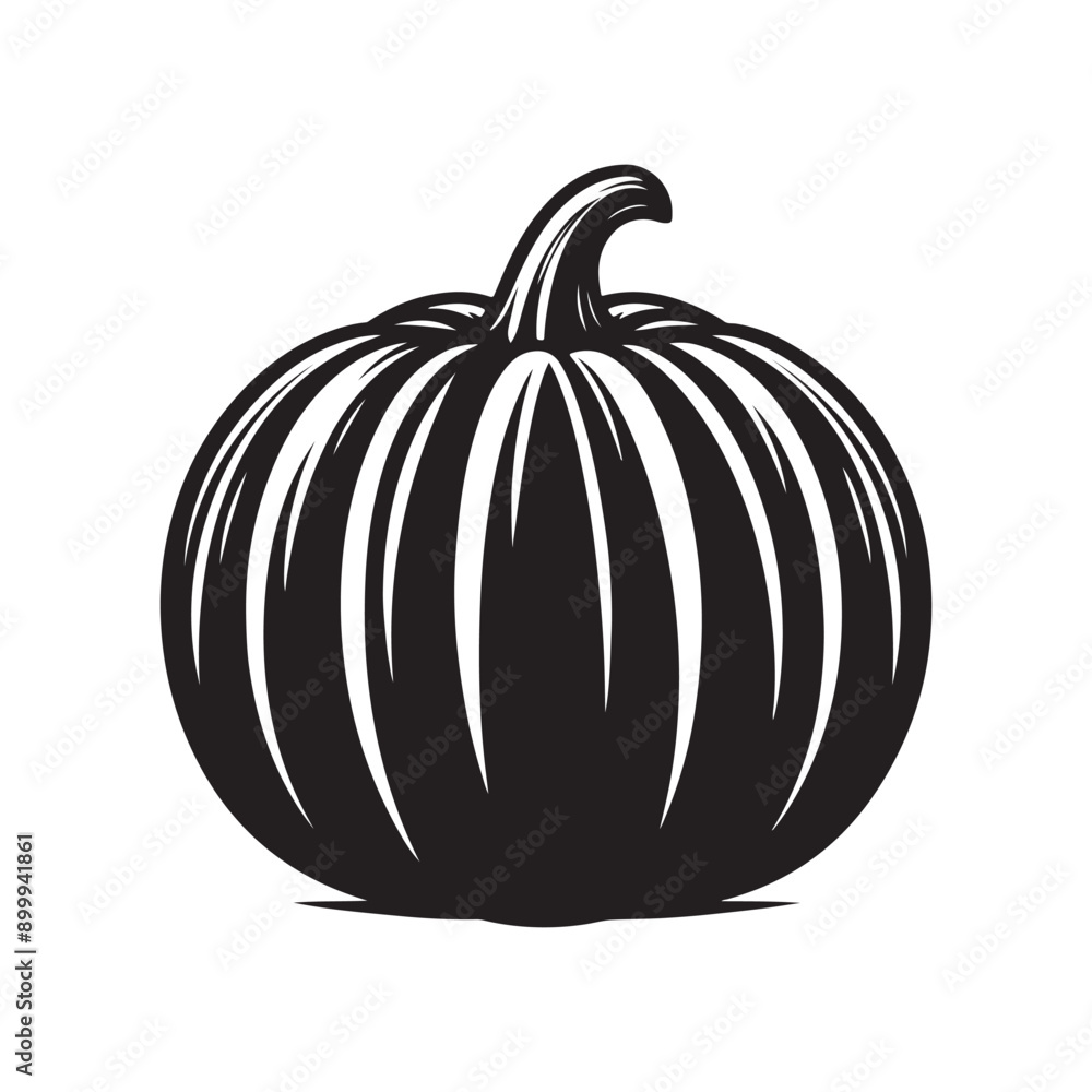 Pumpkin silhouette vector illustration Pumpkin silhouette vector illustration