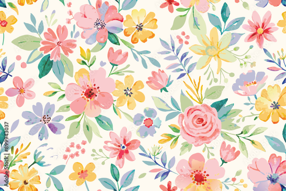 Wildflowers spring pattern Wildflowers spring pattern