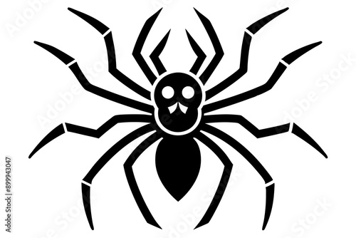 Vector Line Art Halloween Spider Icon © Dalia