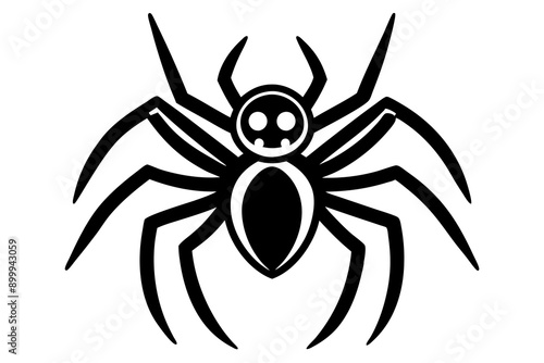 Vector Line Art Halloween Spider Icon © Dalia